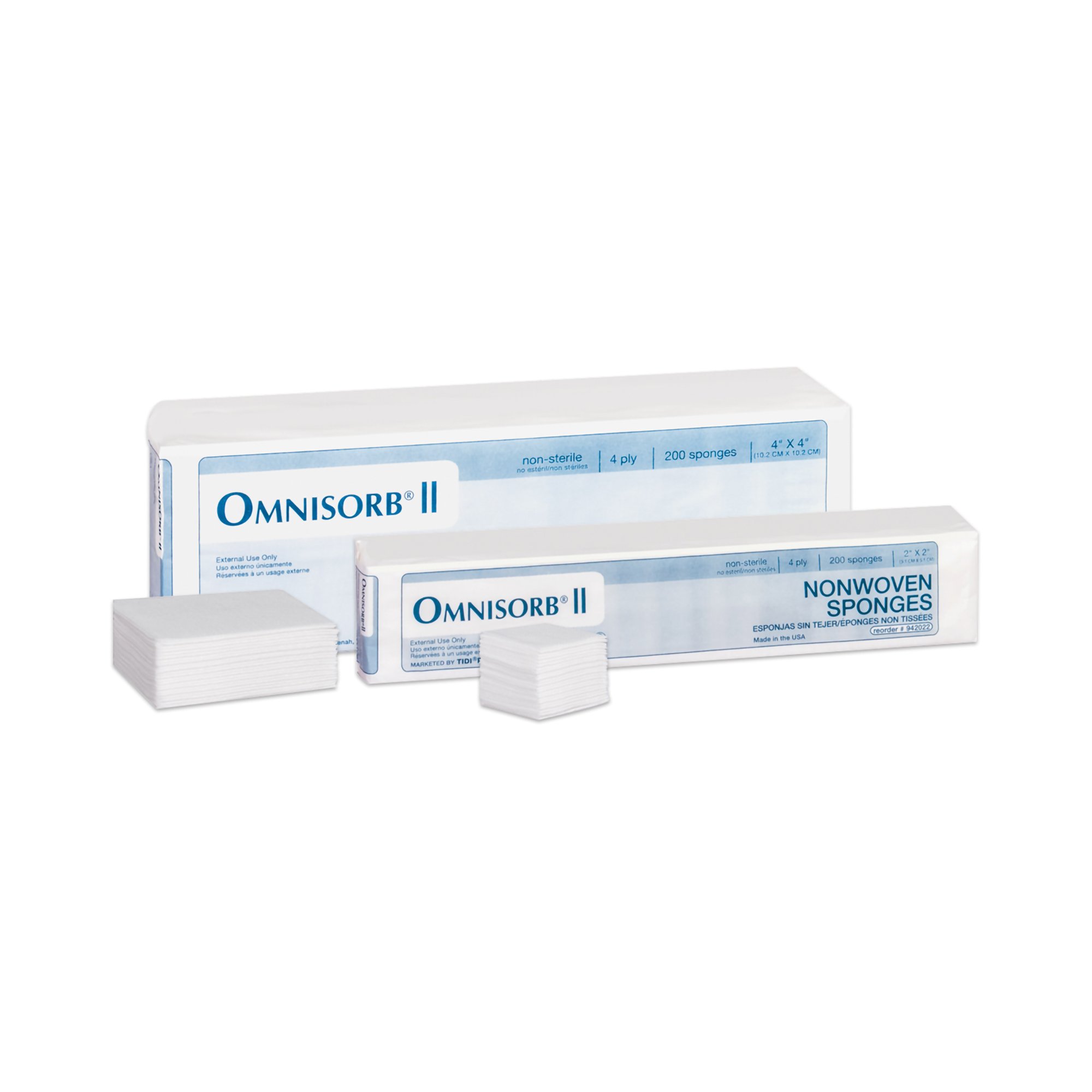 Sponge Nonwoven Sponge Omnisorb® Nonwoven 4-Ply 4 X 4 Inch Square NonSterile (200/BG 10BG/CS) by TIDI Products, LLC  ID 942044